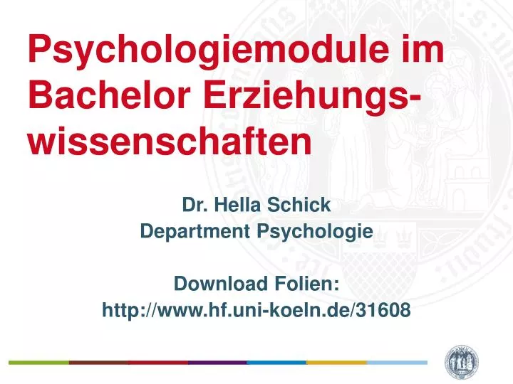 psychologiemodule im bachelor erziehungs wissenschaften