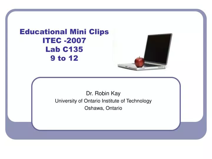 educational mini clips itec 2007 lab c135 9 to 12