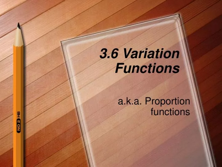 3 6 variation functions
