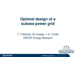 Optimal design of a subsea power grid