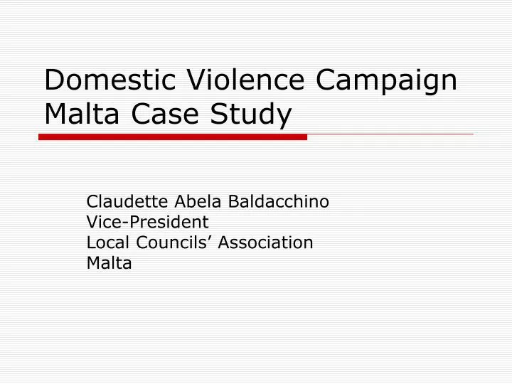 domestic violence campaign malta case study