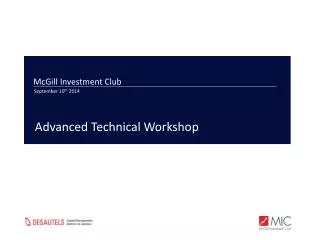 McGill Investment Club September 10 th 2014