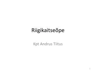 riigikaitse pe