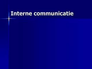 interne communicatie