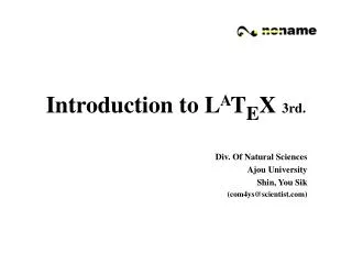 introduction to l a t e x 3rd