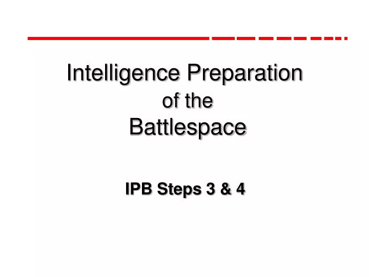 intelligence preparation of the battlespace