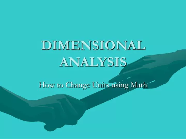 dimensional analysis