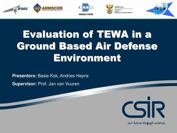 evaluation of tewa in a ground based air defense environment