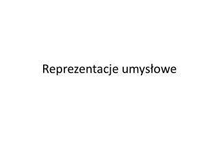 reprezentacje umys owe
