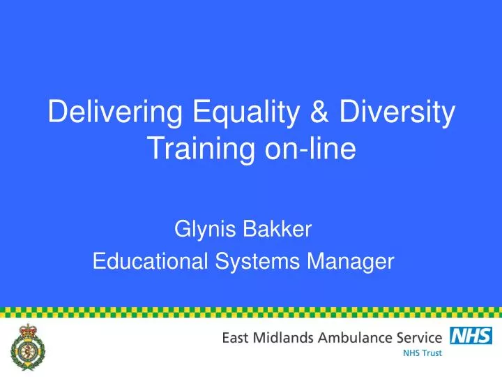delivering equality diversity training on line