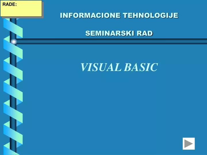 informacione tehnologije seminarski rad