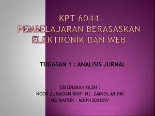 kpt 6044 pembelajaran berasaskan elektronik dan web