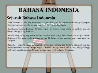 bahasa indonesia