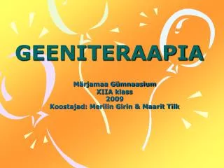 geeniteraapia