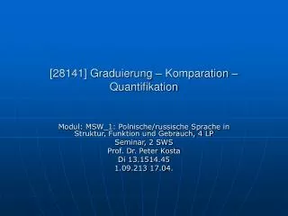 28141 graduierung komparation quantifikation