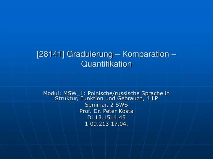 28141 graduierung komparation quantifikation