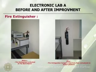 ELECTRONIC LAB A BEFORE AND AFTER IMPROVMENT