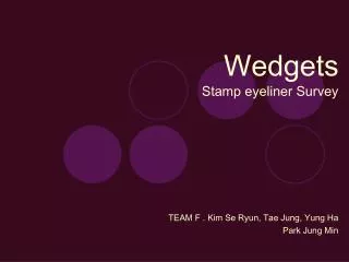 Wedgets Stamp eyeliner Survey
