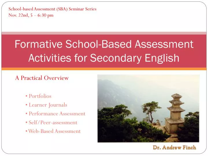 formative school based assessment activities for secondary english
