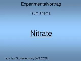 experimentalvortrag zum thema