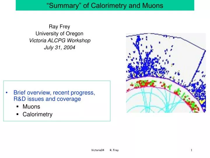 summary of calorimetry and muons