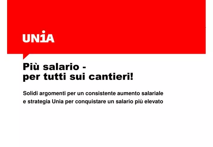 pi salario per tutti sui cantieri