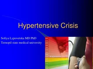 Hypertensive Crisis
