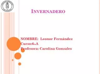 i nvernadero