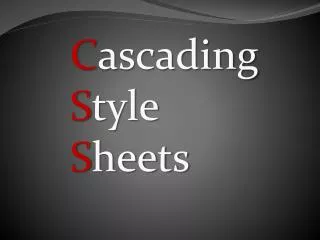 c ascading s tyle s heets