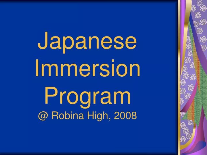 japanese immersion program @ robina high 2008