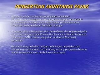 pengertian akuntansi pajak