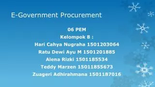 e government procurement