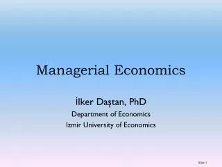 Managerial Economics