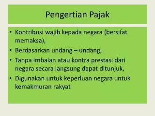 pengertian pajak