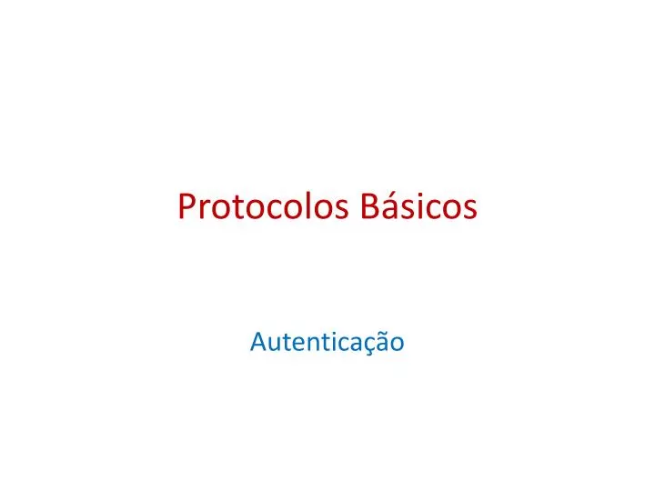 protocolos b sicos