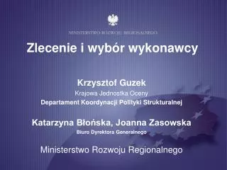 zlecenie i wyb r wykonawcy