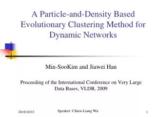 A Particle-and-Density Based Evolutionary Clustering Method for Dynamic Networks