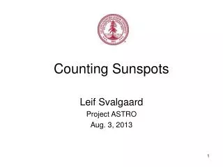 Counting Sunspots