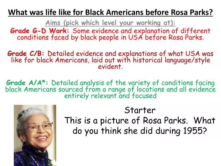 what was life like for black americans before rosa parks