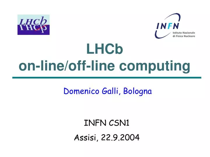 lhcb on line off line computing