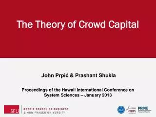 The Theory of Crowd Capital