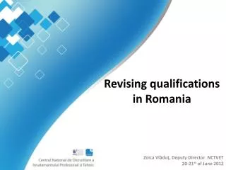 Revising qualifications in Romania