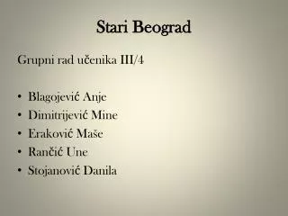 stari beograd