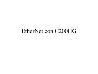 ethernet con c200hg