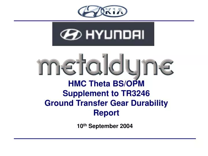 hmc theta bs opm supplement to tr3246 ground transfer gear durability report