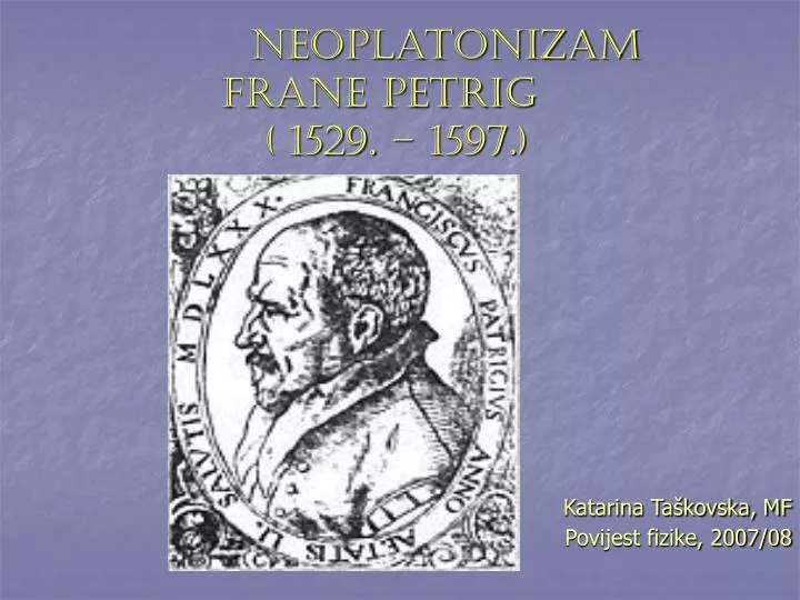 neoplatonizam frane petri 1529 1597