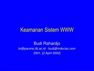 keamanan sistem www