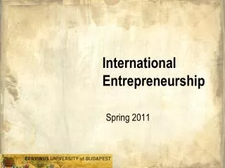 international entrepreneurship