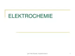 ELEKTROCHEMIE