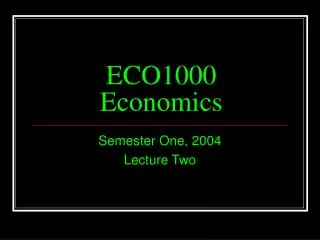 ECO1000 Economics